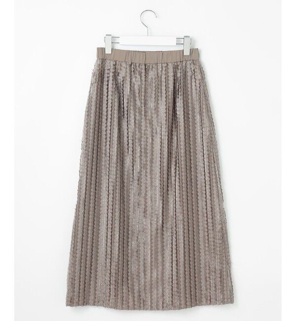 自由区「【セットアップ対応・洗える】フリンジジャガード スカート」|スカート|