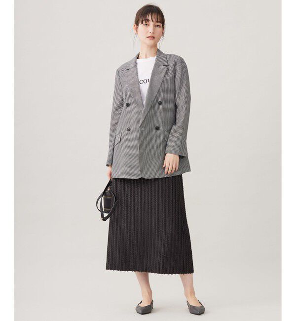 自由区「【セットアップ対応・洗える】フリンジジャガード スカート」|スカート|