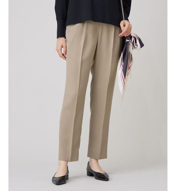 自由区「【洗える】ツイステッドダブルクロス テーパード パンツ」|その他|モカ