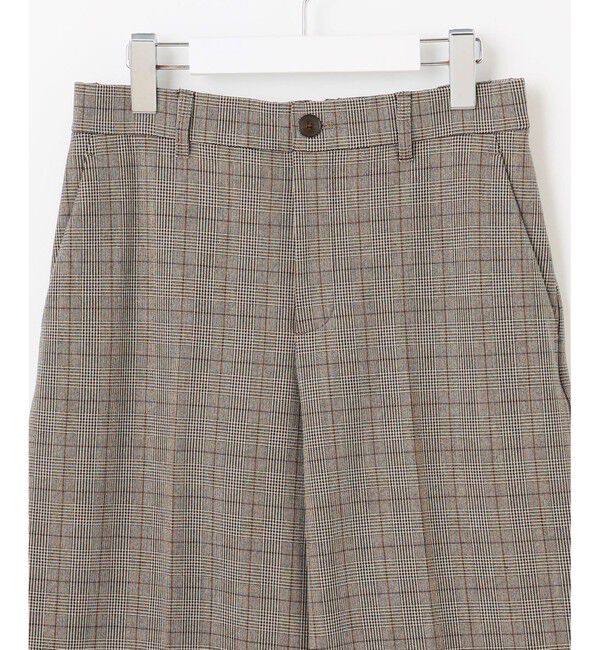 自由区「【撥水加工・洗える】TRギャバ裏起毛チェック柄ワイド パンツ」|その他|