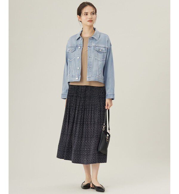 自由区「【洗える】ウスカルデニム襟付き ジャケット」|デニムジャケット|