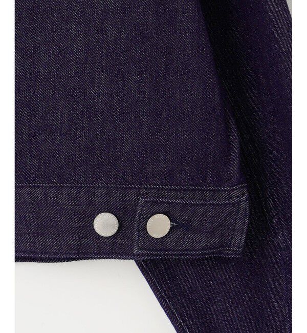 自由区「【洗える】ウスカルデニム襟付き ジャケット」|デニムジャケット|