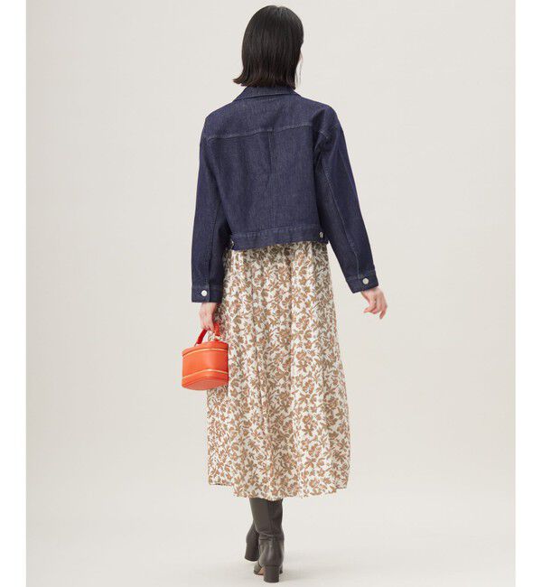 自由区「【洗える】ウスカルデニム襟付き ジャケット」|デニムジャケット|