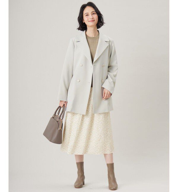 自由区「【カタログ掲載・セットアップ対応・洗える】ジオメトリックフラワードットプリント スカート」|スカート|