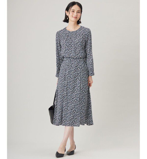 自由区「【カタログ掲載・セットアップ対応・洗える】ジオメトリックフラワードットプリント スカート」|スカート|