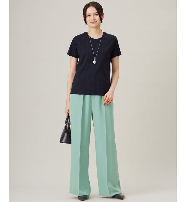 自由区「【SHIHOさんコラボ・洗える】バックサテンジョーゼットワイド パンツ」|その他|