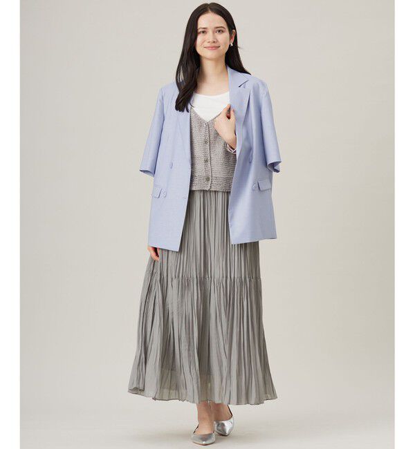 自由区「【洗える】ハーフスリーブ ジャケット」|テーラードジャケット|