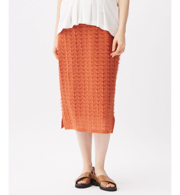 自由区「【セットアップ対応】シアーカットジャカード スカート」|スカート|グラムレッド