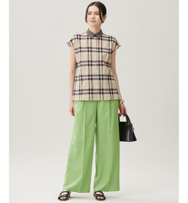 自由区「フルダルスパンマイクロピーチワイドストレート パンツ」|その他|