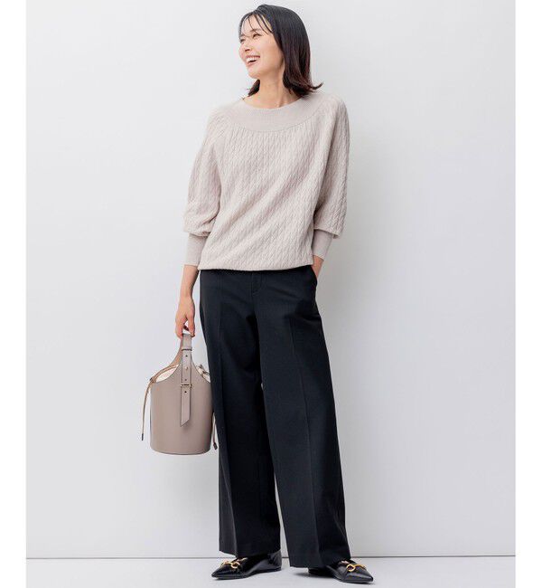 23区「【CLASSY.2月号掲載/洗える】TRストレッチギャバ ワイドパンツ」|その他|