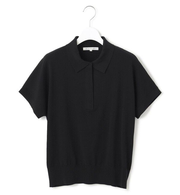 23区「【洗える】レーヨンポリエステルストレッチ フレンチスリーブ ポロニット」|ニット・セーター|