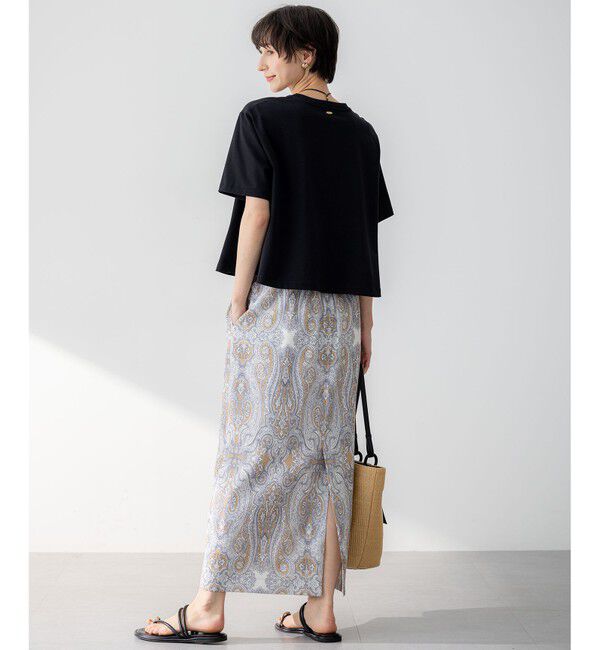 23区「【洗える】Rattiドローイングペイズリープリント スカート」|スカート|