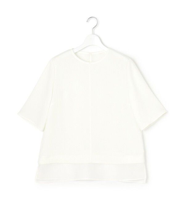 23区「【新色追加/Oggi掲載】ストレッチジョーゼット シアーコンビ カットソー」|Tシャツ・カットソー|