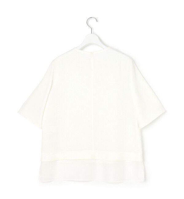 23区「【新色追加/Oggi掲載】ストレッチジョーゼット シアーコンビ カットソー」|Tシャツ・カットソー|