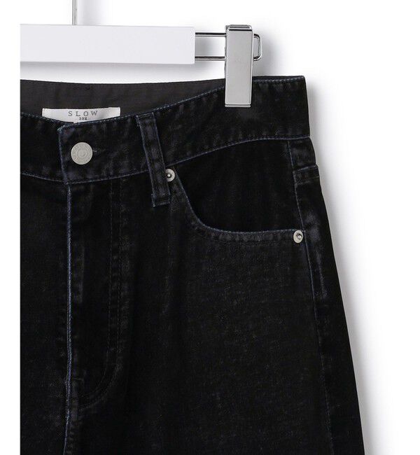 23区「【SLOW/一部店舗限定】フロッキーデニム ワイドパンツ」|デニム|