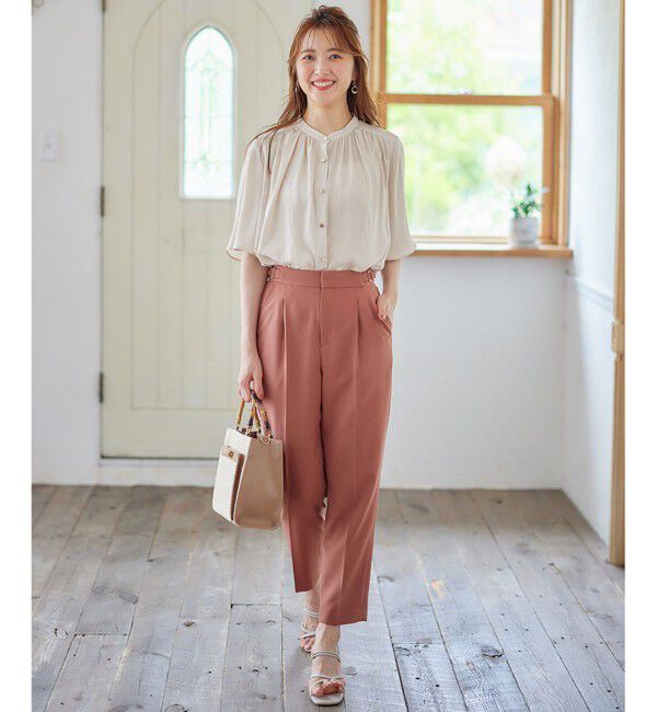 ANY SIS「【洗える】サイドバックルタックテーパード パンツ」|その他|