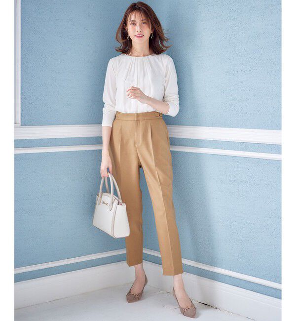 ANY SIS「【洗える】サイドバックルタックテーパード パンツ」|その他|