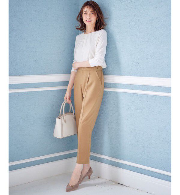 ANY SIS「【洗える】サイドバックルタックテーパード パンツ」|その他|