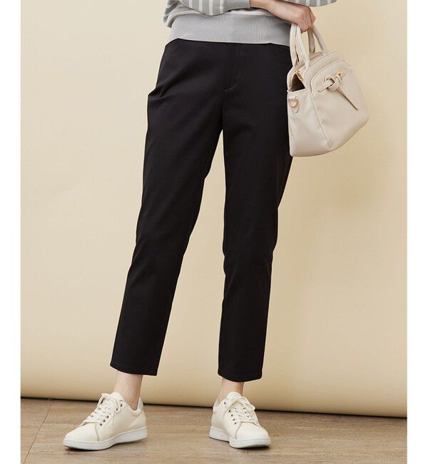 ANY SIS「【撥水機能】サテンストレッチビューティー パンツ」|その他|ブラック