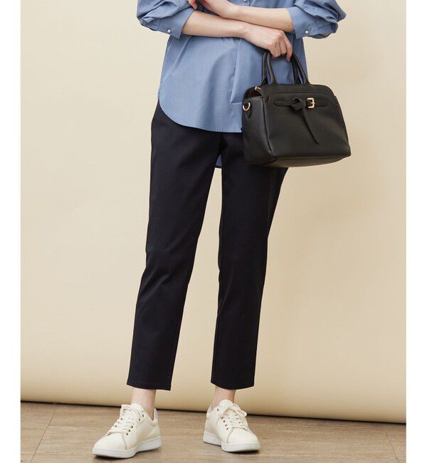 ANY SIS「【撥水機能】サテンストレッチビューティー パンツ」|その他|ネイビー