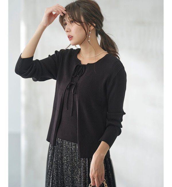 any SiS「【2SET】リボンカーデツイン ニット」|ニット・セーター|