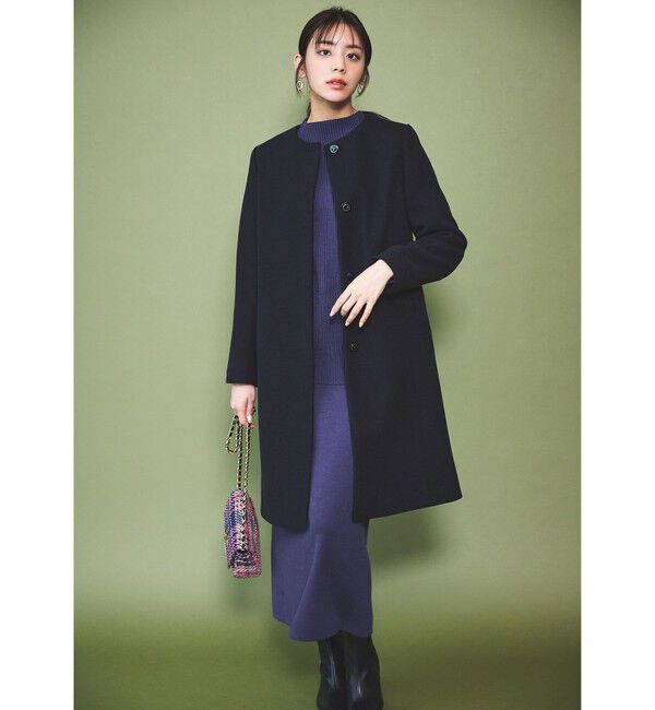 ANY SIS「【洗える・セットアップ可】アンチピリング変形畔 ボトルネック ニット」|ニット・セーター|