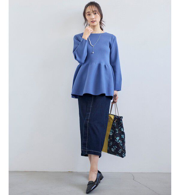 ANY SIS「【洗える】スポンディッシュペプラム ニット」|ニット・セーター|