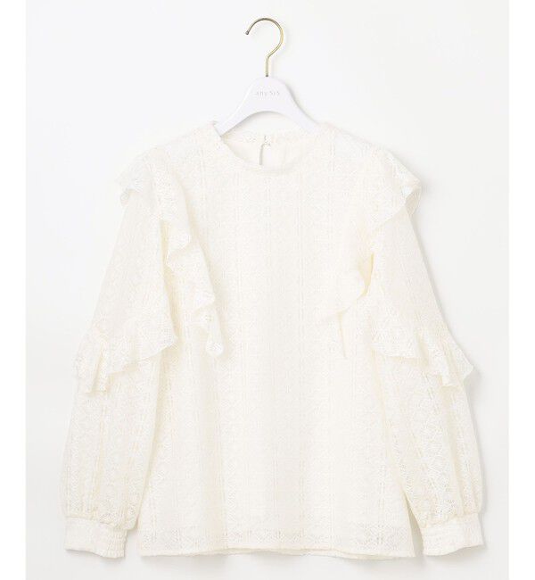 any SiS「【洗える】ラッフルレース トップス」|シャツ・ブラウス|