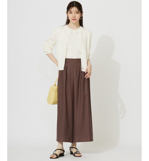 ANY SIS「【接触冷感・UVカット・速乾】スムージーポリエステルタックフレア パンツ」|その他|