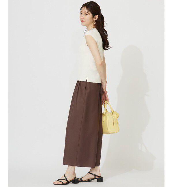 ANY SIS「【接触冷感・UVカット・速乾】スムージーポリエステルタックフレア パンツ」|その他|