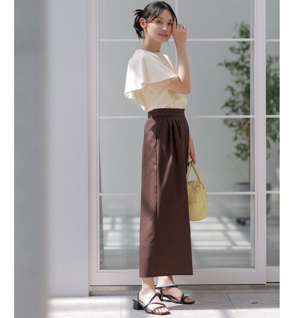 ANY SIS「【接触冷感・UVカット・速乾】スムージーポリエステルタックフレア パンツ」|その他|