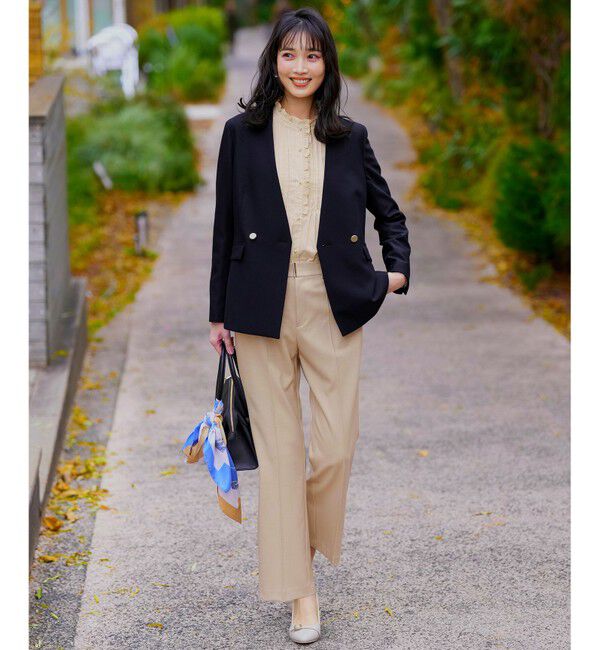 ANY SIS「褒めらレディストレッチ セミフレア テーパードパンツ」|その他|