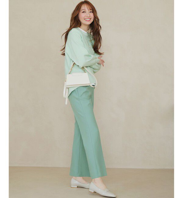 ANY SIS「褒めらレディストレッチ セミフレア テーパードパンツ」|その他|