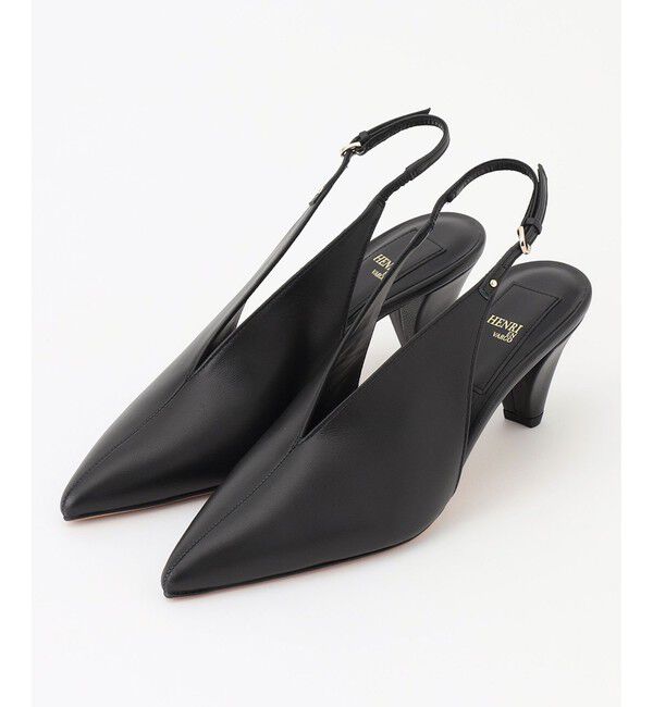 BEIGE,「【一部店舗限定】HENRI EN VARGO / NIKI Vカットバックバンドパンプス」|パンプス|Black