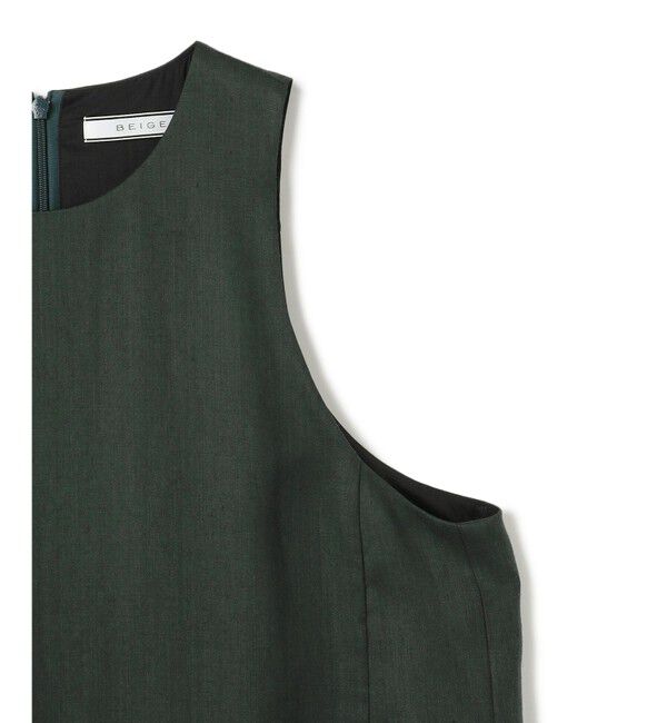 BEIGE,「【洗える】BERGAMOT / ウォッシャブルリネンアメスリロングワンピース」|ワンピース|