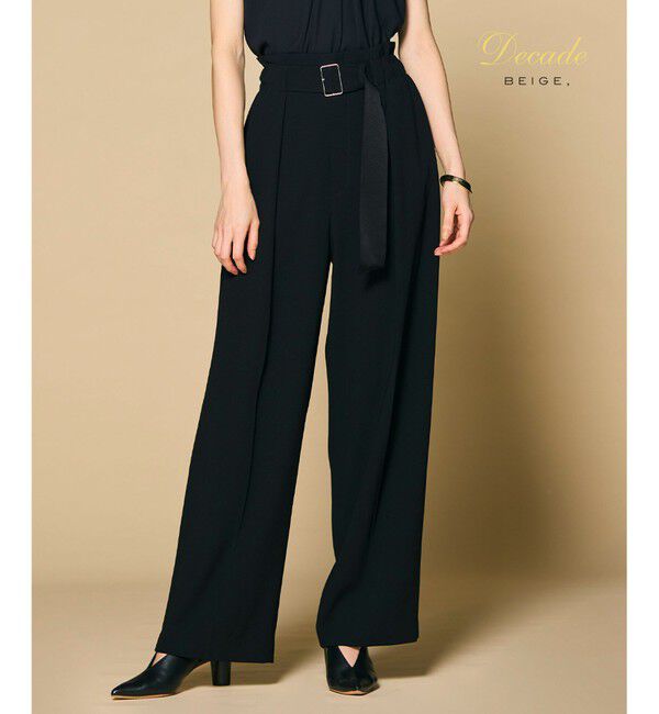 BEIGE,「【洗える】CINDY / ワイドパンツ」|その他|Black