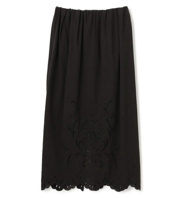 BEIGE,「【洗える】GALLERIA / コットンエンブロイダリーIラインスカート」|スカート|