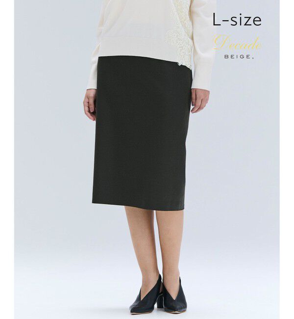 BEIGE,「【Lsize・セットアップ対応】CORBY / ウールタイトスカート」|スカート|Khaki