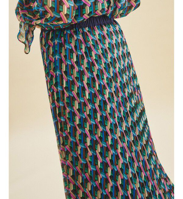  「キカプリントプリーツスカート」|スカート|