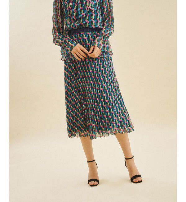  「キカプリントプリーツスカート」|スカート|