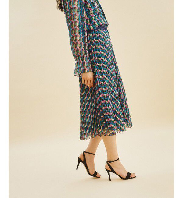  「キカプリントプリーツスカート」|スカート|