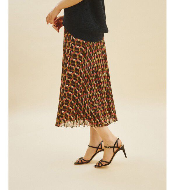  「キカプリントプリーツスカート」|スカート|