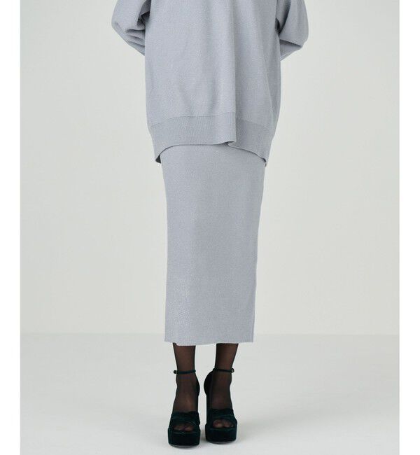 GRACE CONTINENTAL「ラメタイトニットスカート」|スカート|