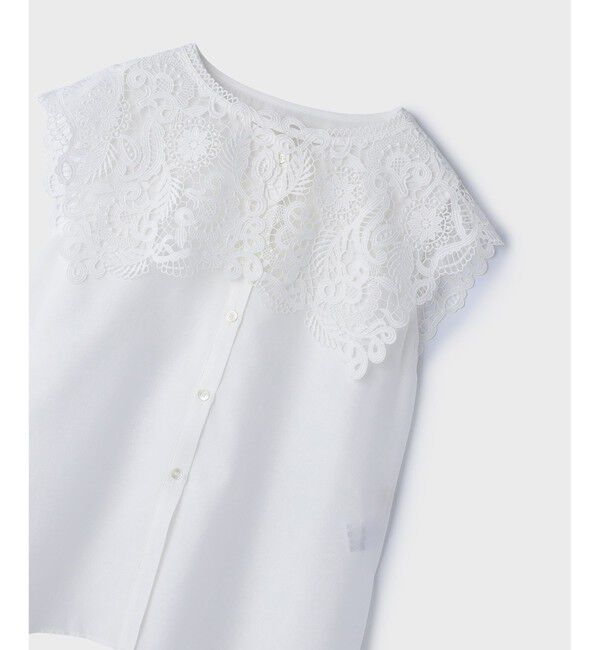 GRACE CONTINENTAL「パターンレースカラーブラウス」|シャツ・ブラウス|