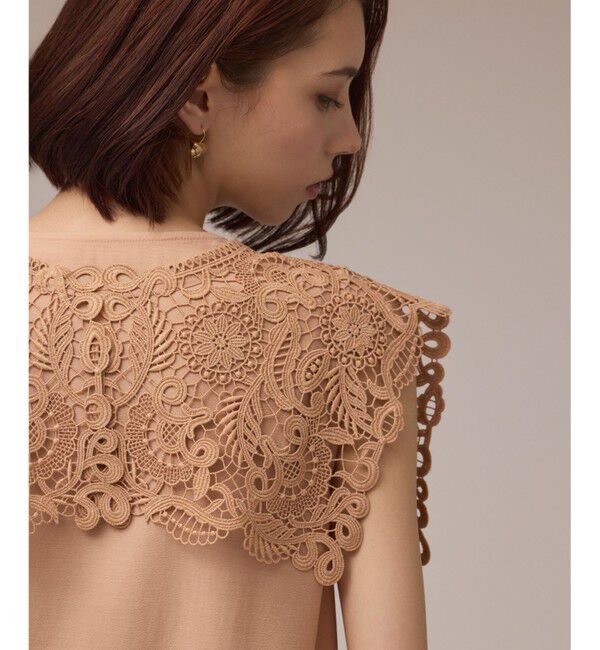 GRACE CONTINENTAL「パターンレースカラーブラウス」|シャツ・ブラウス|