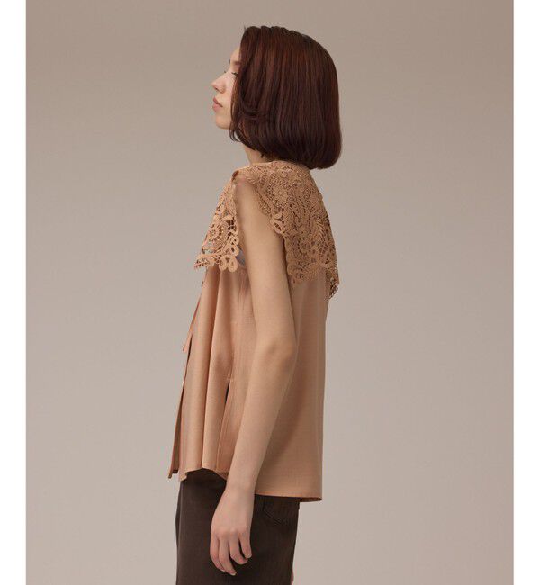 GRACE CONTINENTAL「パターンレースカラーブラウス」|シャツ・ブラウス|