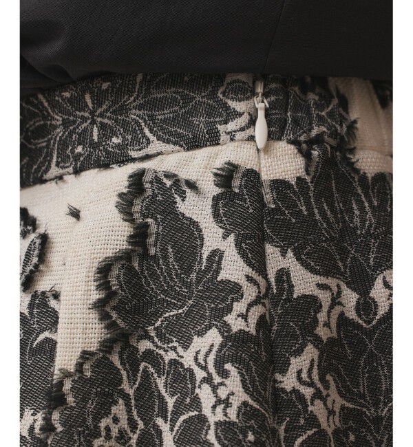 GRACE CONTINENTAL「ダマスクジャガードタックスカート」|スカート|