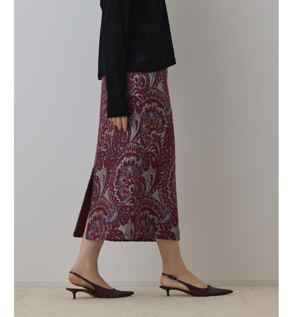 GRACE CONTINENTAL「ラメペイズリージャガードスカート」|スカート|