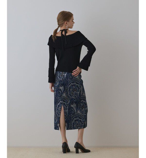 GRACE CONTINENTAL「ラメペイズリージャガードスカート」|スカート|