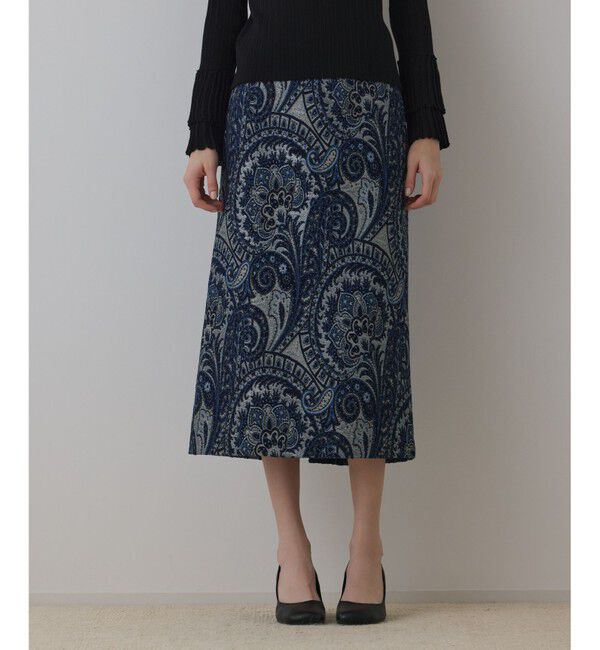 GRACE CONTINENTAL「ラメペイズリージャガードスカート」|スカート|